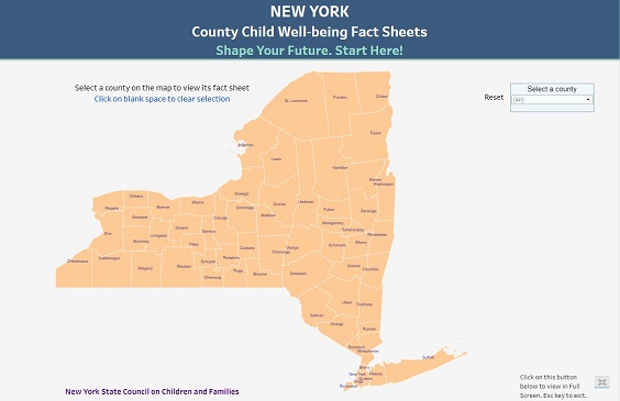 County Child Well-being Fact Sheets Map